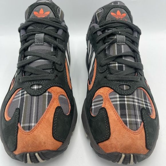 Adidas Yung-1 Black Orange Plaid Low Top Sneaker main image 8